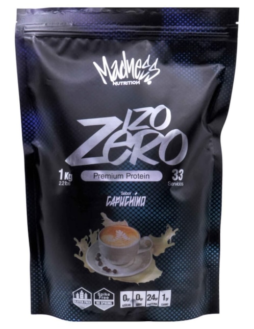 Premium isolated protein Madness Nutrition sabor capuccino de 1 kg