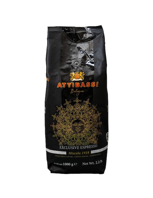 Café de grano sabor tostado de italia Attibassi miscela 1918 1 kg