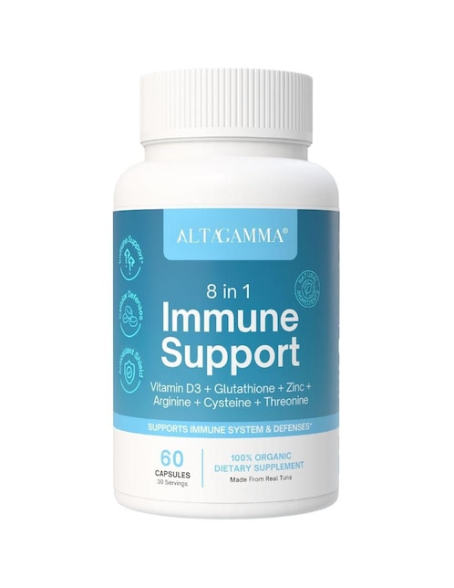 Immune Support Altagamma con colágeno hidrolizado con 20 aminoácidos sabor pescado de 60 cápsulas