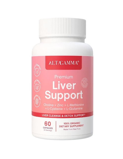 Premium Liver Support Altagamma con zinc sabor pescado de 60 cápsulas