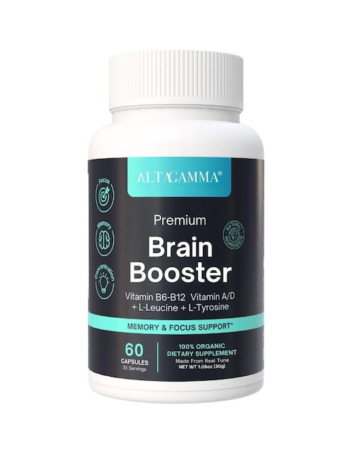 Premium Brain Booster Altagamma con vitamina B6 sabor pescado de 60 cápsulas