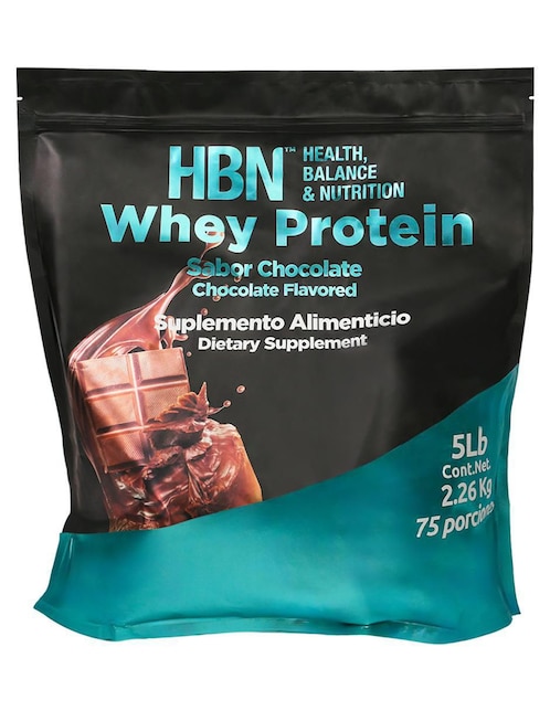 HBN Proteína HBN aisalada de suero de leche hidrolizada sabor chocolate de 2.2 kg