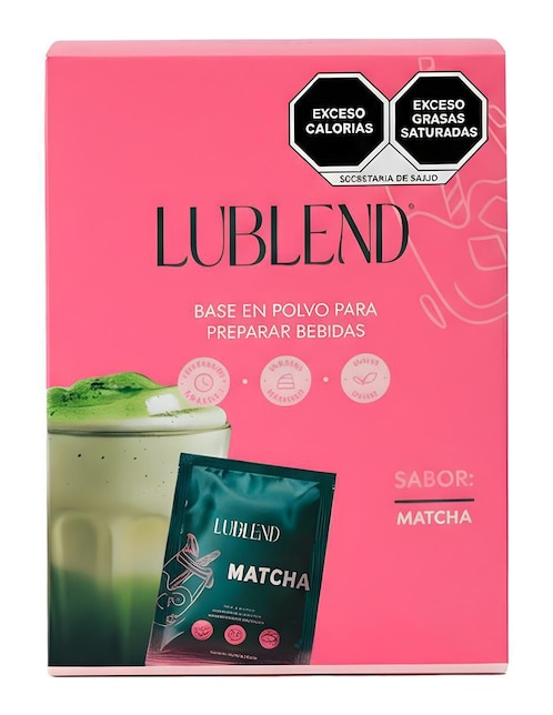 Bebida en polvo Té Verde de matcha Lublend 10 sobres de 50g cada uno