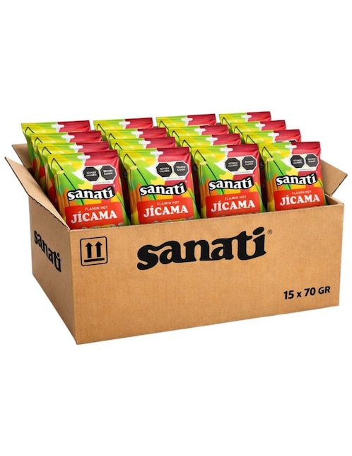 Caja de Chips Jicama Flamin Hot Sanati 70 g