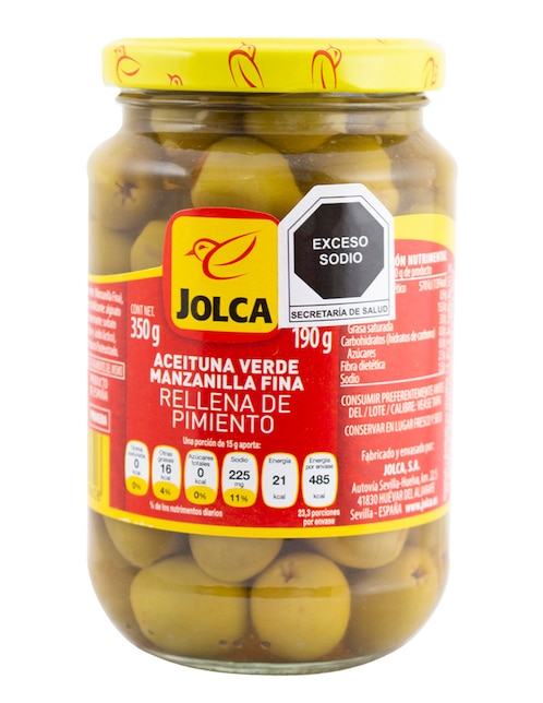 Imagen de producto Aceituna rellena con pimiento Jolca 350 g