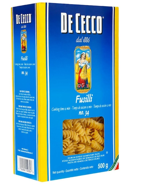 Pasta Fusilli N° 34 De Cecco 500 g