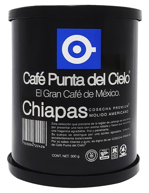 Café Chiapas molido americano Punta del Cielo 300 g