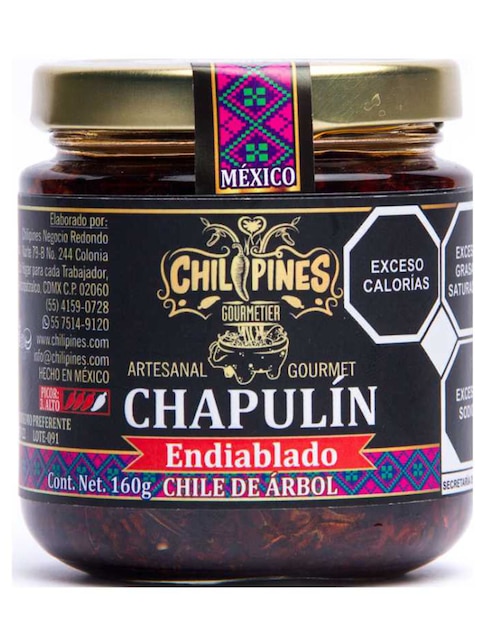 Chapulín frito endiablado chilipine 160 g 1