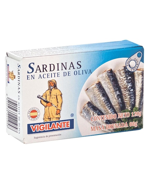 Sardinas en aceite de oliva Vigilante 120 g