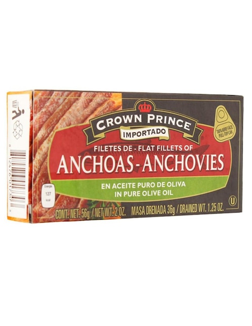 Filete de Anchoas en Aceite de Oliva Crown Prince 56 g