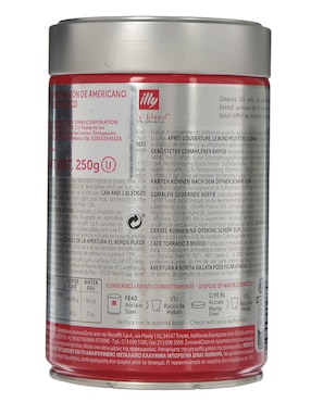Café americano molido sabor natural de Arabia Illy Americano 250 g