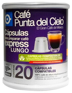 Cápsulas de café Express Lungo Punta del Cielo 100 g en Liverpool