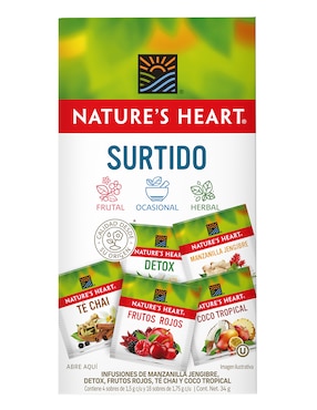 Té Diferentes Sabores En Sachet Nature's Heart 34 G