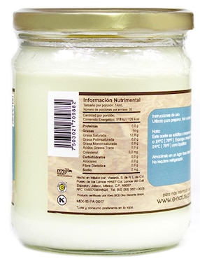 Aceite de coco orgánico E Nature 420 ml