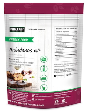 Arándanos deshidratados Mister 250 g