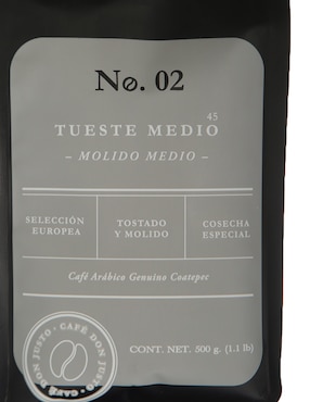 Café molido sabor natural de México Don Justo No. 02 Tueste Medio 500 g