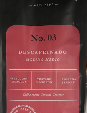 Café molido sabor natural de México Don Justo No. 3 Descafeinado 500 g