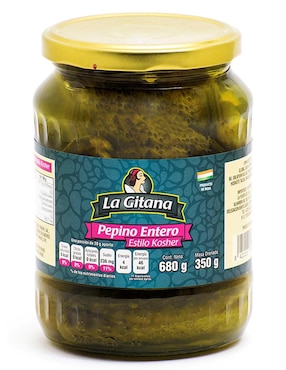 Imagen de producto Pepino entero estilo kosher La Gitana 680 gramos