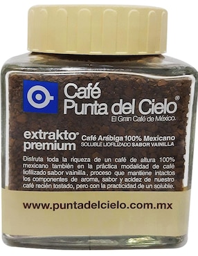 Café liofilizado sabor vainilla de México Punta Del Cielo 110 g