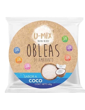 Obleas De Amaranto Sabor Coco 24 Piezas