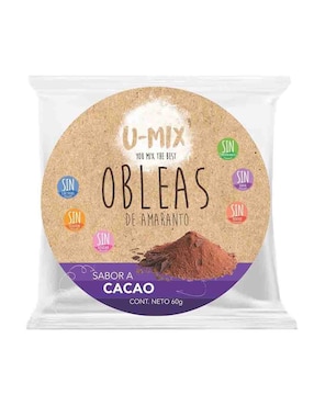 Obleas De Amaranto Sabor Cacao 24 Piezas