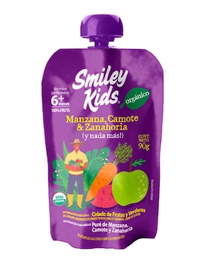 Puré De Manzana Camote Y Zanahoria Smiley Kids 90 G