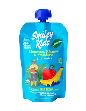 Puré De Manzana, Plátano Y Arándano Smiley Kids 90 G