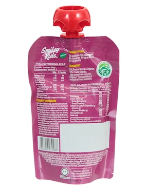 Puré de manzana y ciruela Smiley Kids libre de químicos 90 g