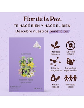 Té toronjil en sachet Flor de la Paz 19.2 g