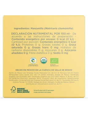 Té manzanilla en sachet Flor de la paz Pureza 19.2 g