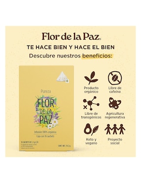 Té manzanilla en sachet Flor de la paz Pureza 19.2 g