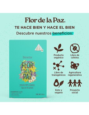 Té verde en caja Flor de la Paz