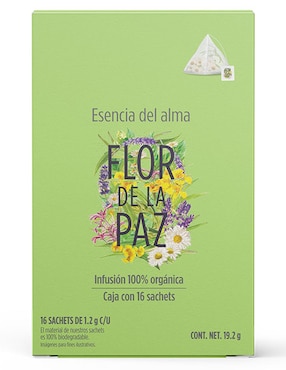 Té Manzanilla Y Menta En Sachet Flor De La Paz Esencia Del Alma 19.2 G