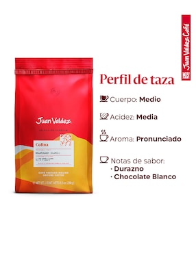 Café molido sabor durazno de Colombia Juan Valdez 250 g