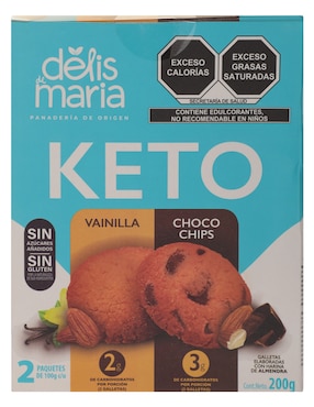 Galletas de vainilla y choco chips Delis De Maria Keto