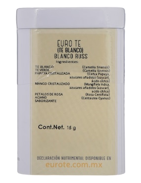 Té blanco en polvo Euro Te Olivia Medina Blanco Russ 15 g