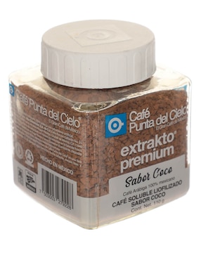 Café soluble sabor coco de México Punta Del Cielo 110 g