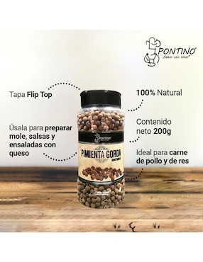 Pimienta gorda entera Pontino 200 g