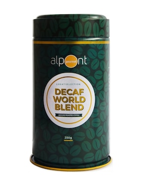 Café Molido Sabor Tostado Alpont Decaf Gourmet World Blend 250 G