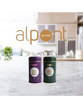 Café americano molido sabor tostado de África Alpont Gourmet Decaf World Blend 250 g