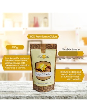 Café americano molido sabor vainilla de México Alpont Gourmet 250 g