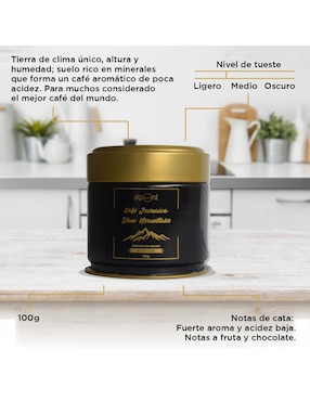 Café americano de grano sabor tostado de México Alpont Gourmet Jamaica Blue Mountain 100 g