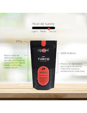 Café americano molido sabor tostado de México Alpont Gourmet turco 250 g