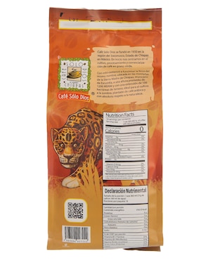 Café molido sabor natural de Chiapas Café Sólo Dios 454 g