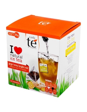 Imagen de producto Tisana verde en sachet Cuida Té Ice Tea Ginger Honey 12 piezas