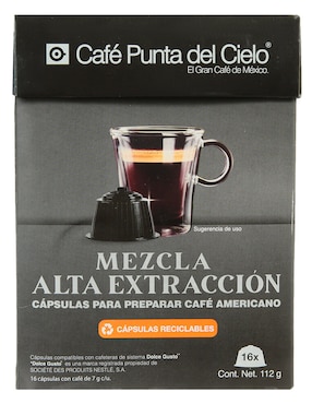 Cápsulas De Café Punta Del Cielo 112 G