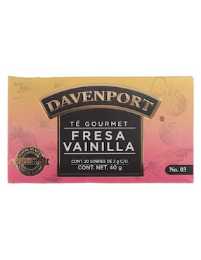 Té fresa vainilla en sachet Davenport 40 g