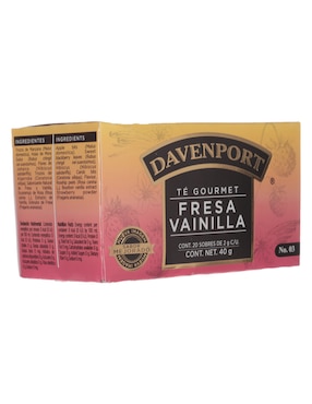 Té fresa vainilla en sachet Davenport 40 g