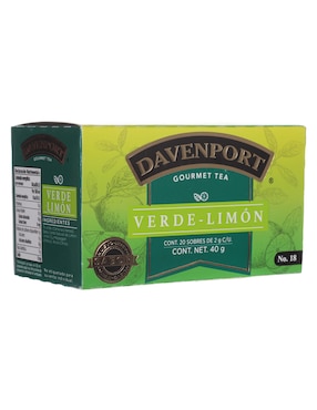 Té sabor verde limón en aspecto sachet Davenport 40 g