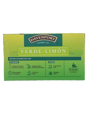 Té sabor verde limón en aspecto sachet Davenport 40 g